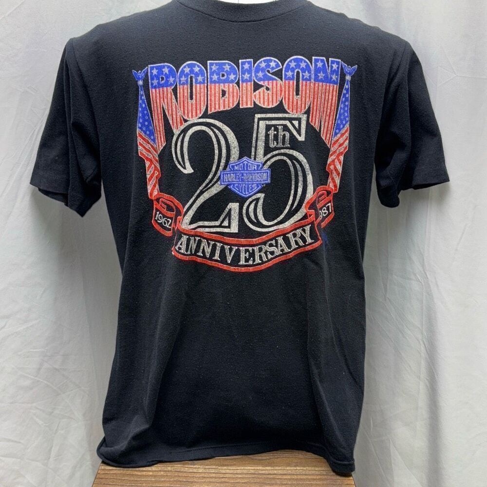 Vtg SS Harley Davidson 1987 anniversary Robisons Daytona t shirt L